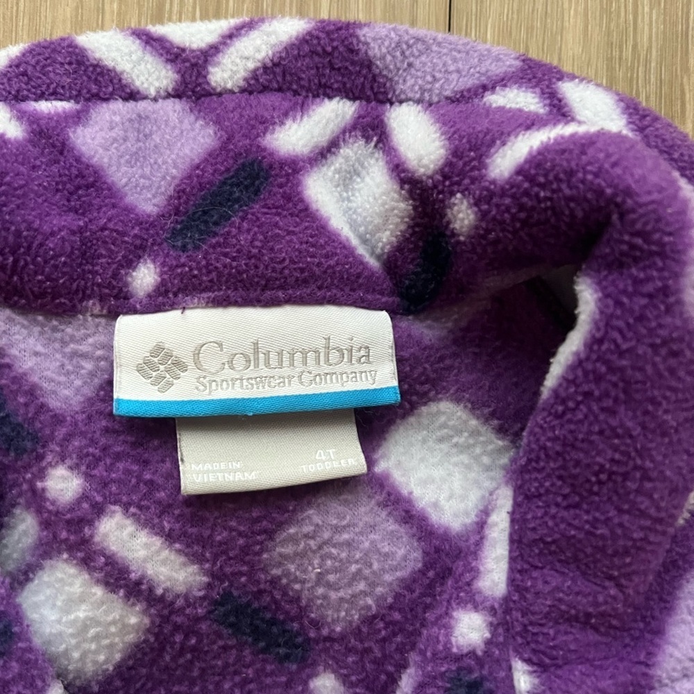 Purple Kids Fleece Jacket Size 4T - Picture 4 of 5